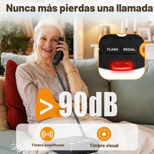 Vista 2 de Teléfono de botón grande para personas mayores con SOS y 2 botones