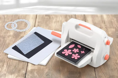 Vista 7 de Bira - Kit de iniciación de máquina de troquelado y estampado en relieve ajustable de 9 pulgadas, apertura de 9 pulgadas, papel, tela y otros