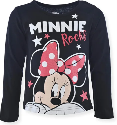 Vista 4 de Disney Minnie Mouse - Camisas de manga larga para niñas pequeñas, color rojonegrogris