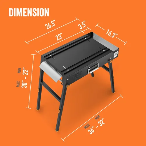 Vista 5 de Yukon Glory Mesa plegable para parrilla y soporte de parrilla Blackstone