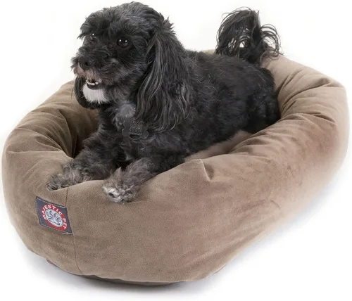 Vista 60 de Majestic Pet Cama para Perros de 52 Pulgadas de Ante Calmante Lavable 52x35x11 (Pulgadas) – Acogedora Cama Redonda para Perros con Forma de Dona