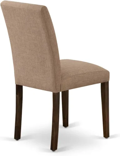 Vista 13 de East West Furniture F2AB5-747 - Juego de muebles de comedor de 5 piezas, incluye una mesa de comedor redonda con pedestal y 4 sillas tapizadas