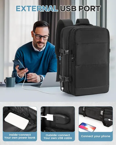 Vista 5 de BOXSAM Mochila de viaje al vacío con bomba para mujer, artículos personales, mochilas de transporte, a10-, Estándar, Viajes