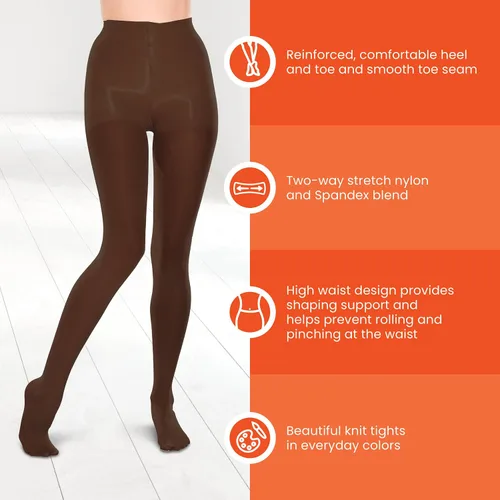 Vista 4 de Medias de apoyo para mujer - Medias de compresión de 10-15 mmHg