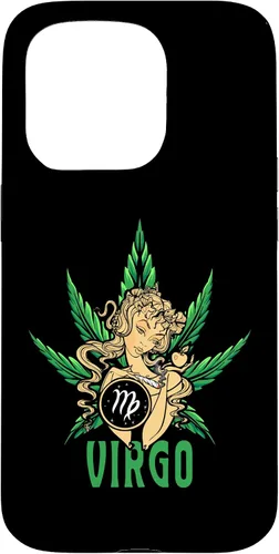 Vista 14 de Zodiac Stoner Vibes: Virgo Cannabis Weed Horoscope Design Case para iPhone 17