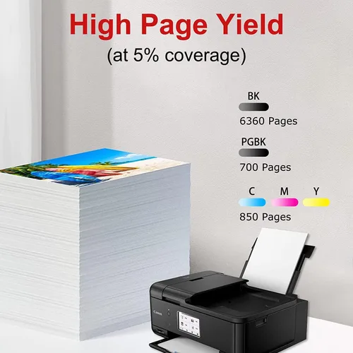 Vista 3 de 280 281 XXL Compatible 280XXL 281XXL Combo Cartuchos de tinta de repuesto para impresoras Canon PGI-280XXL PGI-281XXL PGI-281XXL PGI, uso de tinta