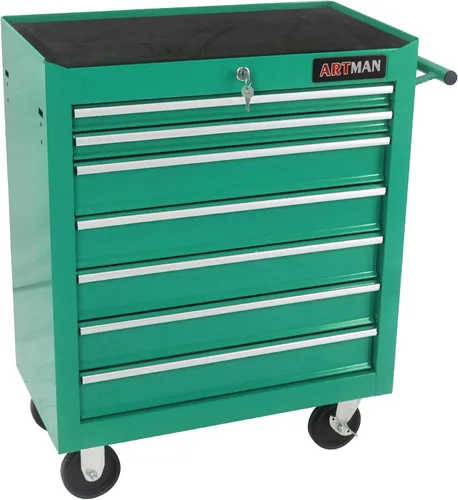 Vista 13 de Caja de herramientas con ruedas con 4 cajones, carrito de herramientas multifuncional, almacenamiento de herramientas, organizador de herramientas