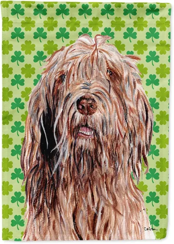 Vista 178 de Caroline's Treasures SS4442GF Affenpinscher Bandera de jardín con retrato de trébol del día de San Patricio para buzón, bandera decorativa