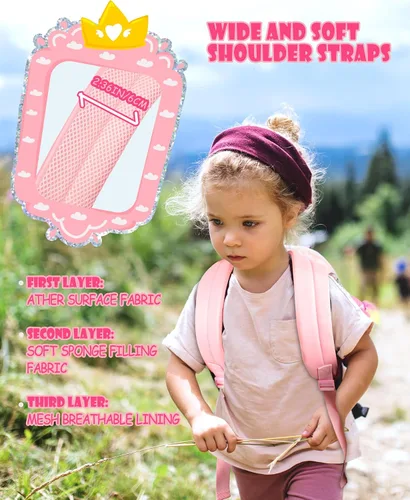 Vista 6 de LSSAGOON Mochila de felpa de unicornio para niñas, bonita bolsa de libro escolar de piel sintética suave, mochilas Kawaii esponjosas para niños.