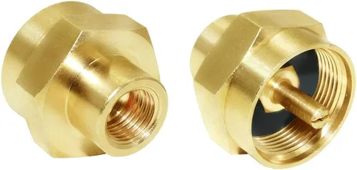 Vista 8 de Joywayus Rosca de tubo macho de 1/4 x 1 "-20 hembra ajuste universal tanque de propano de 1 libra rosca cilíndrica de latón macizo