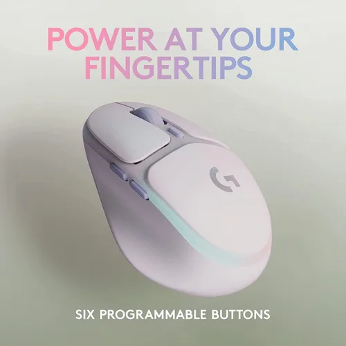 Vista 5 de Logitech G Mouse inalámbrico para juegos 705 iluminación RGB LIGHTTSYNC personalizable velocidad de luz conectividad Bluetooth ligero PCMacLportátil