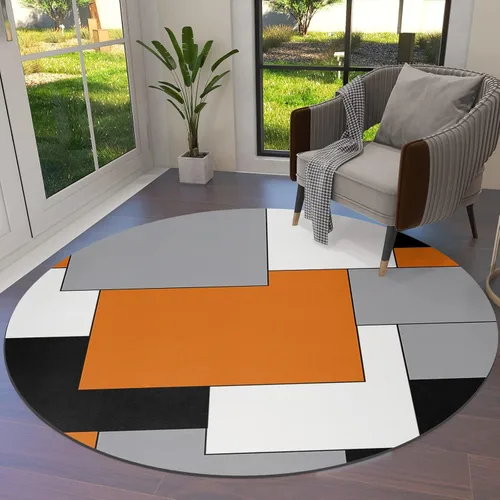 Vista 33 de Alfombra abstracta rosa y gris de San Valentín de 2 x 3 pies, alfombra estética geométrica moderna, antideslizante, rectangular, lavable