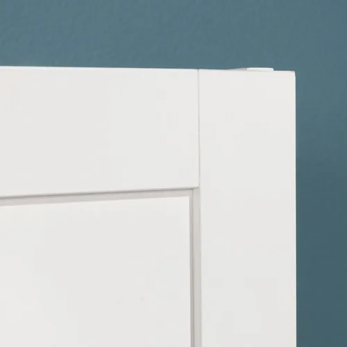 Vista 3 de Sauder - Gabinete de almacenamiento alto variado, despensa de cocina, puerta única con estantes ajustables, acabado en color blanco