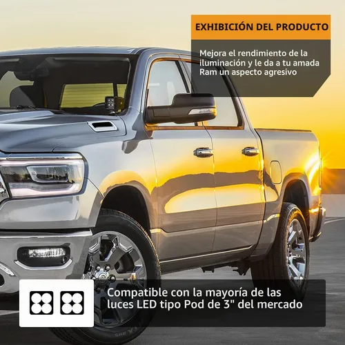 Vista 3 de WeiSen Hood Hinge Ditch Light Brackets Compatible with Ram 1500 2019-2024