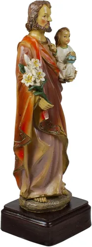 Vista 3 de Northlight Figura de mesa de resina religiosa de San José de 9 pulgadas