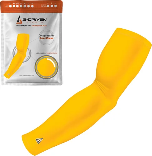 Vista 41 de B-Driven Sports Manga de Compresión Pro-Fit para Brazo - Deportes Atléticos Baloncesto, Fútbol, Sóftbol, Carrera, Juegos, - nan (1 unidad)