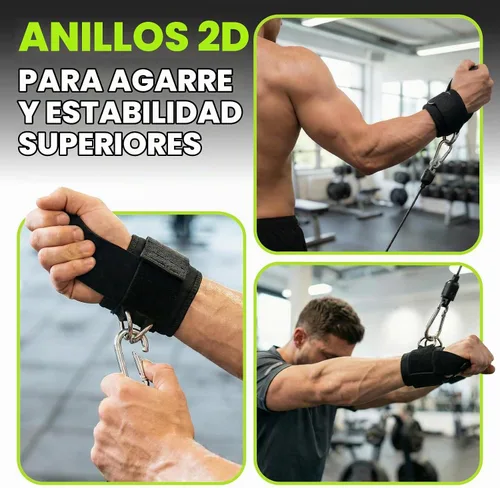 Vista 6 de HANDBODE Lifting Straps, Double D-Ring Weightlifting Wrist Straps Steel Hardware, Two Piece Set, Padded Cuffs, Reinforced Stitching, Adjustable