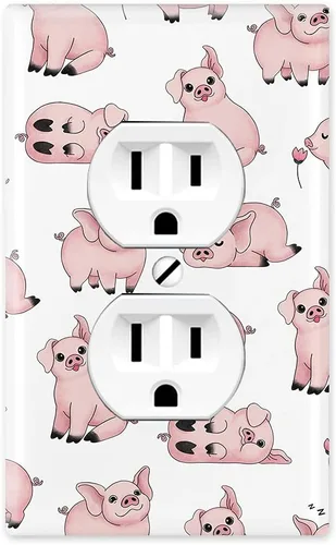 Vista 7 de WIRESTER Placa de pared dúplex con tapa de salida - Gallos de pollo de corral Gallos de pollo en corral