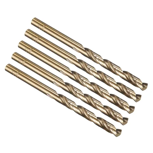 Vista 119 de PATIKIL Broca Jobber de 0.039 in, vástago recto M35 cobalto 5% acero de alta velocidad 135° acabado dorado para metal duro de acero inoxidable - 2