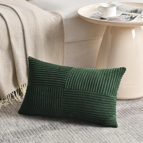 Vista 109 de Fancy Homi - Paquete de 2 fundas de almohada decorativas de color verde oliva pequeñas de 12 x 12 pulgadas para sala de estar, sofá, cama