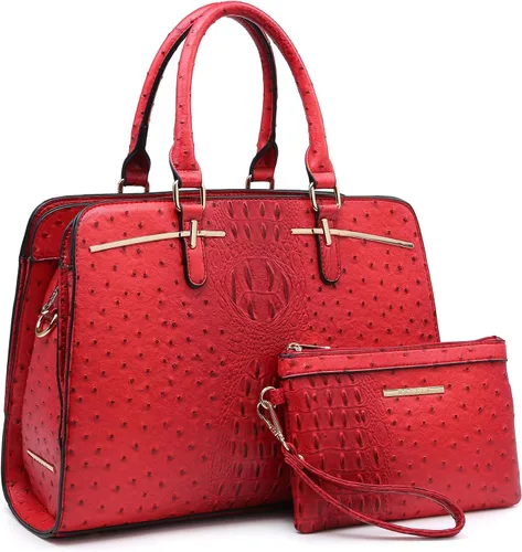 Vista 20 de Dasein - Juego de bolso y monedero para mujer, set de 2 piezas con 3 compartimentos, bolso con asa superior y correa para el hombro