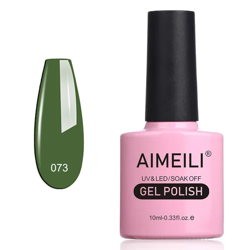 Vista 20 de AIMEILI Soak Off U V LED Esmalte de uñas de gel negro, sin hema, libre de crueldad, arte de uñas vegano, Blackpool (007) 0.3 fl oz