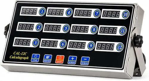 Vista 8 de Temporizador de cocina digital comercial de 4 canales, temporizador de cálculo de acero inoxidable con alarma fuerte para restaurante, recordatorio