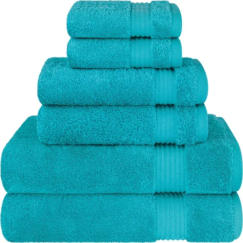 Vista 20 de Cotton Paradise Juego de 2 toallas turcas de 100 % algodón, suaves, absorbentes, de secado rápido, juego de 2 toallas de baño de 35 x 70 pulgadas