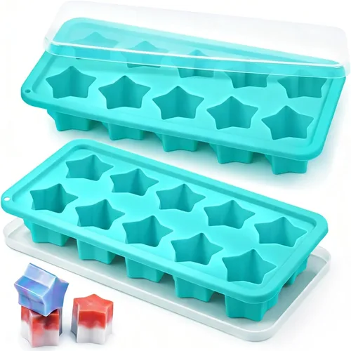 Vista 10 de Webake Paquete de 2 bandejas de cubitos de hielo esféricos, 36 piezas pequeñas redondas de 1.1 pulgadas, moldes de silicona flexibles para cócteles
