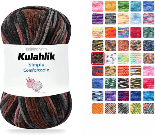Vista 123 de Hilo acrílico de 8.82 oz (5 x 1.76 oz) para tejer, hilo de hilo degradado colorido, 5 rollos de madejas, perfecto para cualquier proyecto de 06