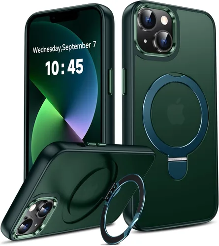 Vista 48 de LeYi Funda para iPhone 11 para MagSafe con soporte magnético, color negro