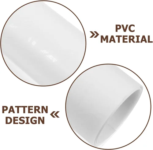 Vista 9 de 2 piezas de pantalla de lámpara de PVC material de repuesto para bricolaje, hojas de bloqueo de luz no adhesivas blancas para pantalla personalizada