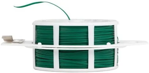 Vista 4 de Lazos giratorios de 328 pies (328.1 ft) para plantas con cortador, cable de amarre de alambre para jardinería, oficina, hogar, cuerda fija