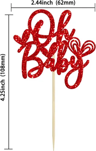 Vista 52 de Ephlyn 24 adornos para cupcakes con purpurina para el día de San Valentín, dulce amor, corazón, día de San Valentín, decoración para cupcakes