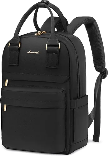 Vista 18 de LOVEVOOK Mini mochila para mujeres y niñas, elegante mochila impermeable con puerto USB, bonita mochila para la escuela, viajes, fiestas, Negro