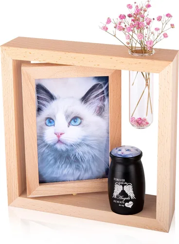 Vista 11 de Bivei Urnas pequeñas para cenizas humanas, urna personalizada de recuerdo con foto y texto para hombres y mujeres, mini urnas para adultos