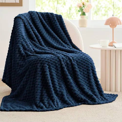 Vista 111 de BEDELITE Manta de forro polar para sofá y cama, manta decorativa de jacquard 3D de almendra, súper suave y acogedora, manta mullida cálida adecuada