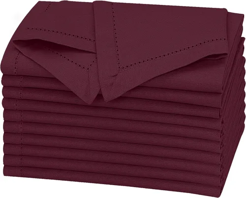 Vista 20 de Ruvanti Juego de 6 Servilletas de Lino, Servilletas de Tela de 18x18 pulgadas, Servilletas de Tela de Mezcla de Algodón y Lino Lavables, Suaves Negro