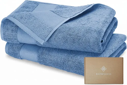 Vista 2 de BIOWEAVES 100% Algodón Orgánico 700 GSM Suave Juego de Toallas Premium de 6 Piezas Certificado GOTS, 2 Toallas de Baño, 2 Toallas de Mano y 2 Paños