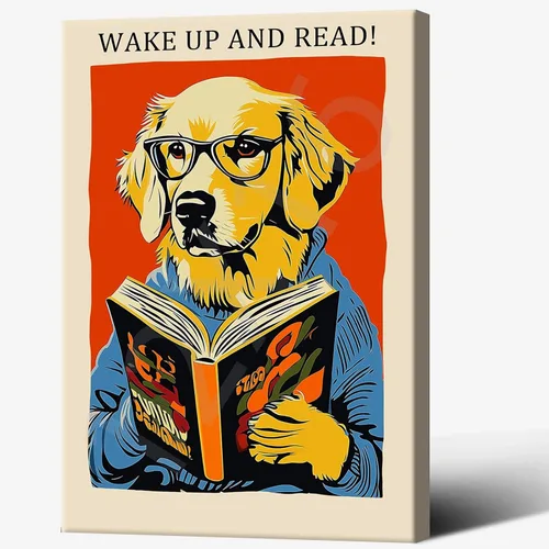 Vista 12 de Póster vintage de gato y libro, arte de pared inspirador, arte de lectura clásico para amantes de los libros, pintura para sala de estar, oficina