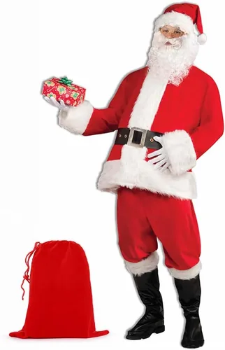 Vista 3 de SINCETHEN Disfraz de Papá Noel para hombre, 10