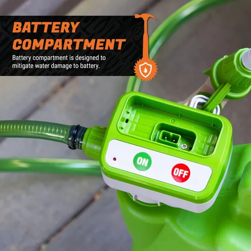 Vista 6 de TERA PUMP Bomba de agua no potable con USB-C recargable, contenedor de agua de bombeo automático de 3.8 galones incluido, flujo de 2.2 galones por