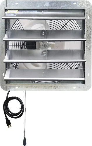 Vista 8 de iLIVING Ventilador de obturación de velocidad variable montado en la pared, Aluminio, Plateado, 16