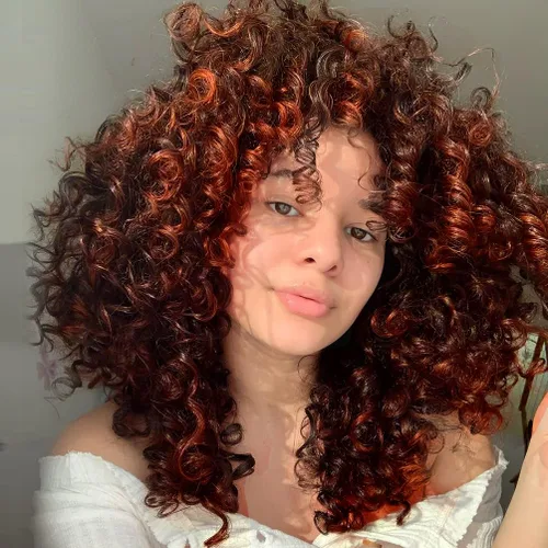 Vista 13 de YEAME Pelucas rizadas para mujeres negras, peluca rizada afro con flequillo, negro natural, resistente al calor, peluca completa de 15 pulgadas #1B