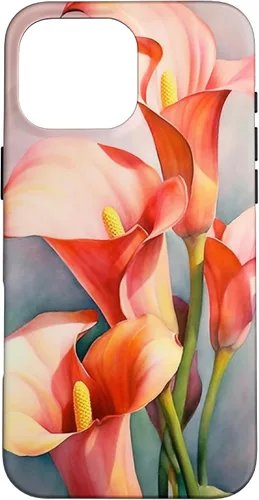 Vista 19 de Calla Lilies Flower Floral Watercolor Case for iPhone 17