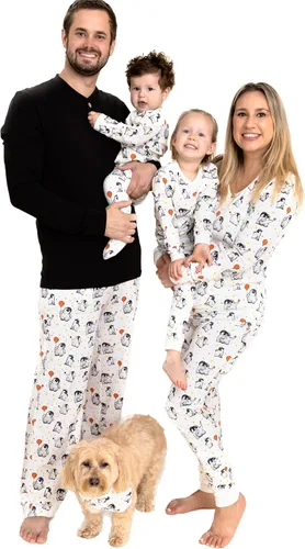 Vista 10 de Owlivia Pijamas de Navidad de Halloween para la familia, pijamas de algodón orgánico a juego candies