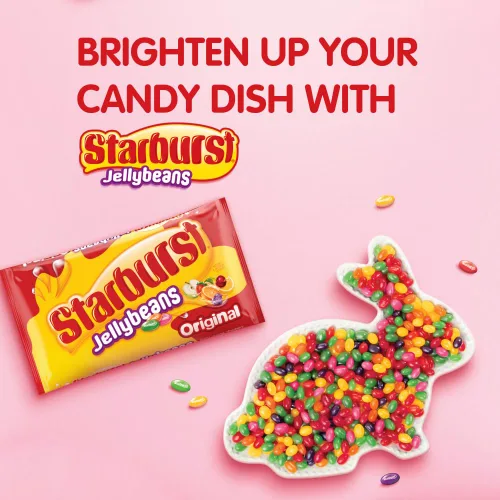 Vista 11 de STARBURST Caramelos de gomita originales de Jelly Beans, bolsa de 14 onzas Soft fruit jellybeans with a chewy center, great for candy bowls, candy