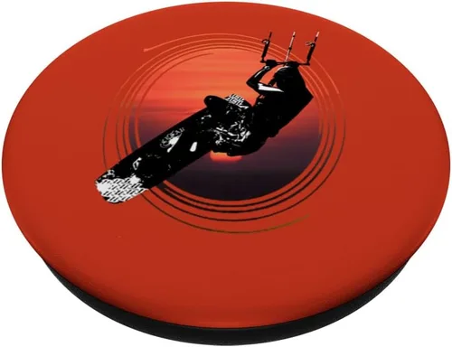 Vista 2 de Kitesurf Action Artistic Kitesurfer Silhouette Sunset PopSockets Standard PopGrip