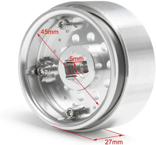 Vista 2 de Llantas de aleación Beadlock de 1.9 "para 1/10 RC4WD D90 SCX10 SCX10 III AXI03007