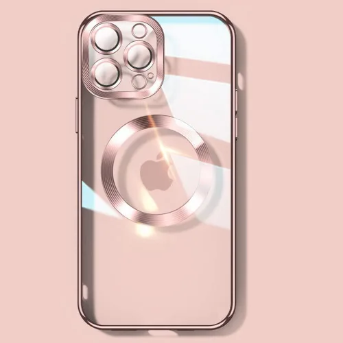 Vista 16 de Funda magnética transparente para iPhone 14 Pro con protector de lente de cámara, funda de protección completa compatible con MagSafe elegante funda